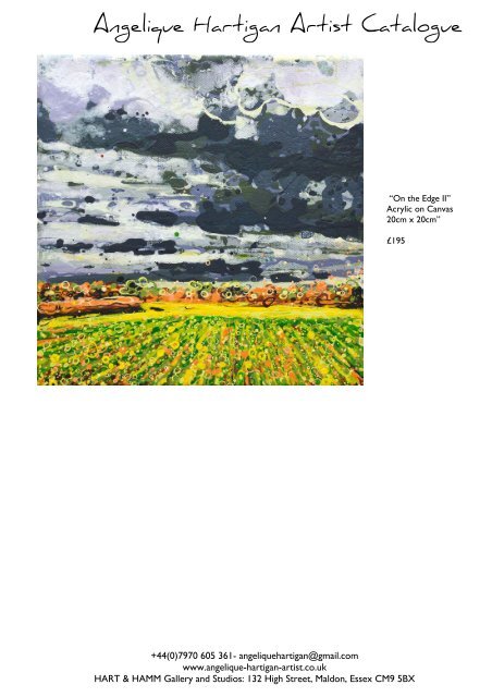 Catalogue of Available Original Artwork Winter 2016