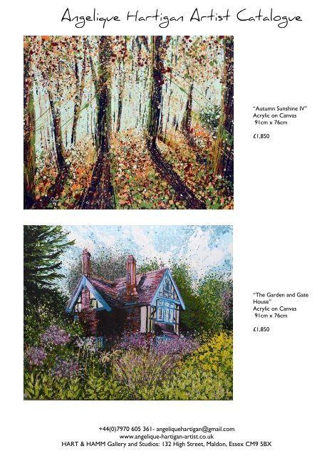 Catalogue of Available Original Artwork Winter 2016