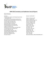 AMP 2016 Committee and Subdivision Annual Reports