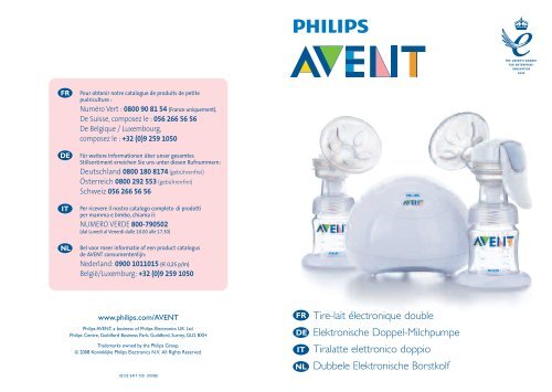 Philips Avent Tire-lait &eacute;lectronique double - Mode d&rsquo;emploi - NLD