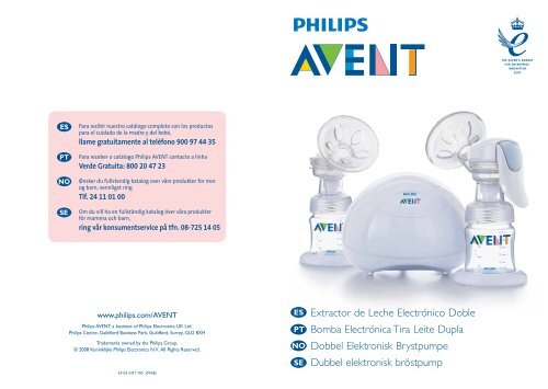 Philips Avent Tire-lait &eacute;lectronique double - Mode d&rsquo;emploi - NOR