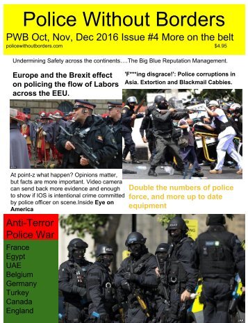 PWB Police Without Borders 4th Quarter 2016 " More on the Belt"