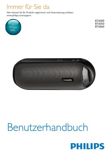 Philips Enceinte portable sans fil - Mode d&rsquo;emploi - DEU