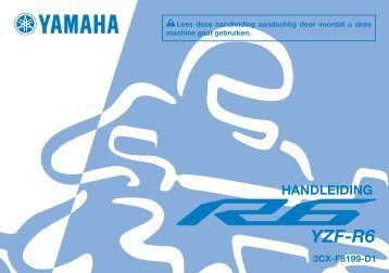 Yamaha YZF-R6 - 2015 - Manuale d'Istruzioni Nederlands