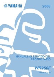 Yamaha WR250F - 2008 - Manuale d'Istruzioni Italiano