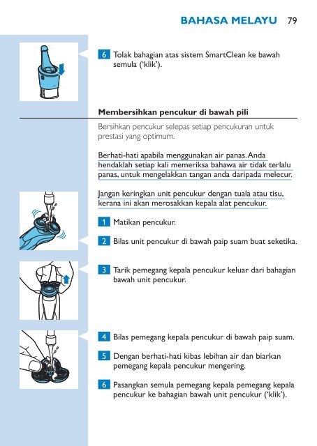 Philips Shaver series 9000 Rasoir &eacute;lectrique rasage &agrave; sec ou sous l'eau - Mode d&rsquo;emploi - THA