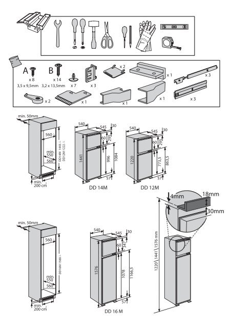 KitchenAid T 16 A2 D/HA - Fridge/freezer combination - T 16 A2 D/HA - Fridge/freezer combination EN (F093243) Installazione