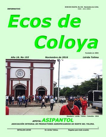 Ecos de Coloya No 152, noviembre de 2016