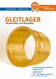 Maschinenbau - LHG-GleitlagerKomponenten® GmbH & Co. KG