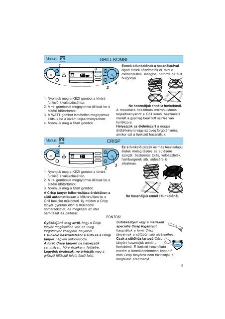 KitchenAid JT 359/Alu - Microwave - JT 359/Alu - Microwave HU (858735945640) Istruzioni per l'Uso