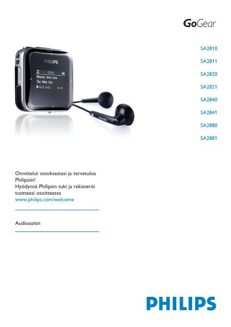 Philips GoGEAR Baladeur MP3 - Mode d&rsquo;emploi - FIN