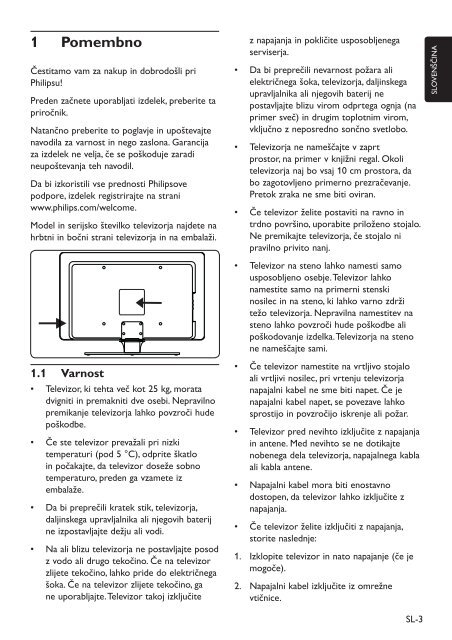 Philips TV LCD - Mode d&rsquo;emploi - SLV