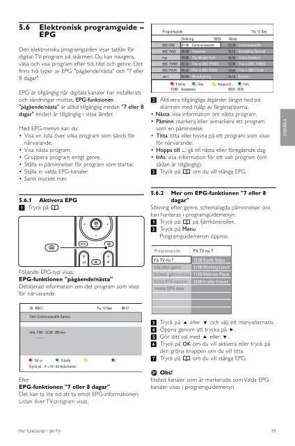 Philips TV LCD - Mode d&rsquo;emploi - SWE