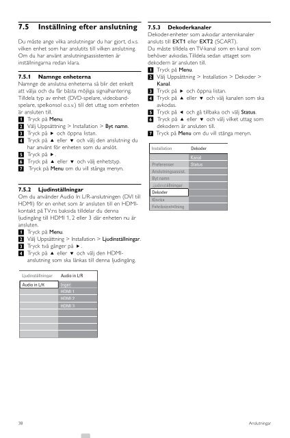 Philips TV LCD - Mode d&rsquo;emploi - SWE