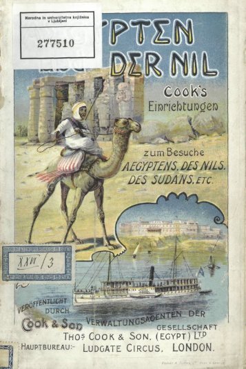 Aegypten und der Nil, Programm von Cook's Arrangements zum Besuche Aegyptens ... 1904-1905