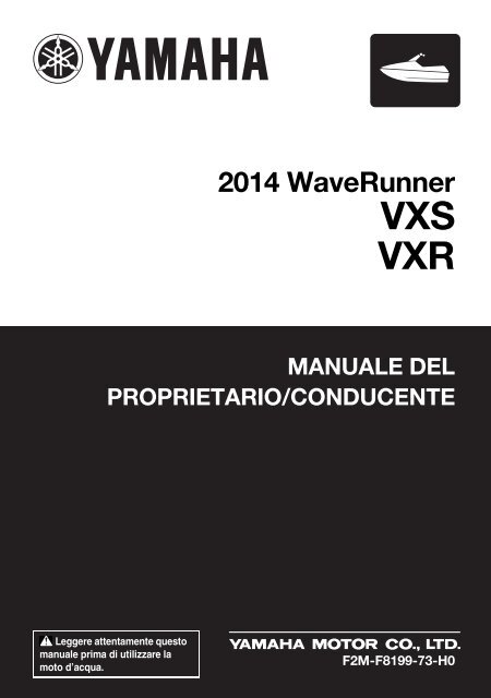 Yamaha VXR - 2014 - Manuale d'Istruzioni Italiano