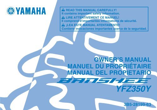 Yamaha BANSHEE 350 - 2009 - Manuale d'Istruzioni English