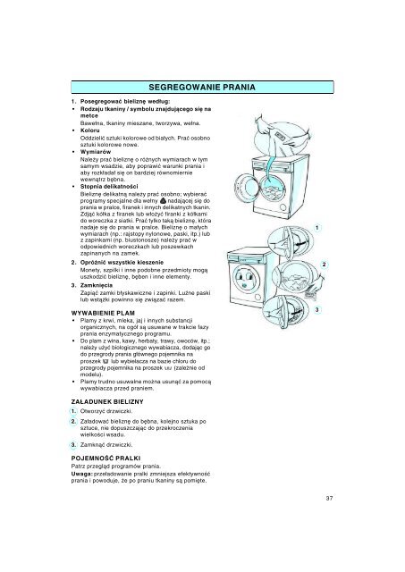 KitchenAid AWM 213/3 - Washing machine - AWM 213/3 - Washing machine PL (857021310000) Istruzioni per l'Uso