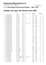 Deutscher Ringer Bund e.V. Erfolge und Ligen ... - Wolfgang Stampp