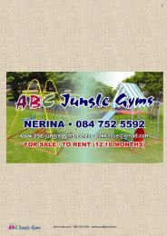 ABC Jungle Gyms Catalogue September 2016