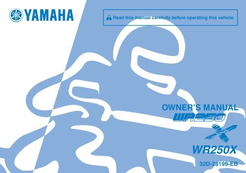Yamaha WR250X - 2014 - Manuale d'Istruzioni English