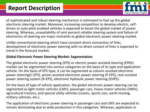 Electronic Power Steering Market