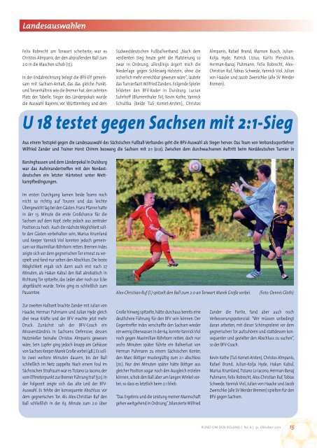 06|2011 Verbandsmagazin Bremer Fußball-Verband e.V.