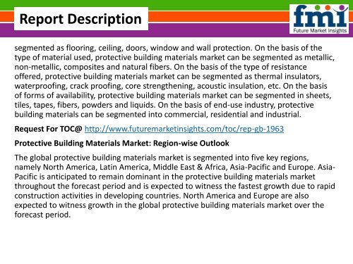 Protective Building Materials Market