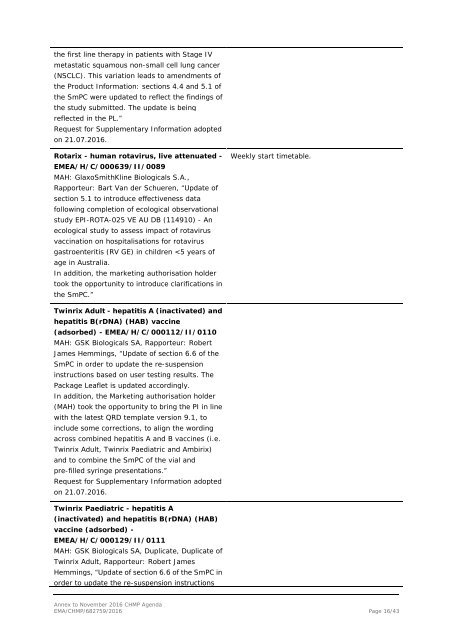 Committee for medicinal products for human use (CHMP)