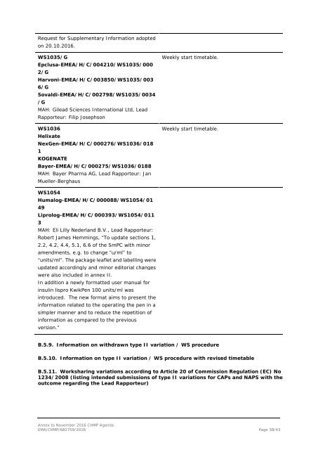 Committee for medicinal products for human use (CHMP)