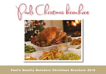 Pauls Quality Butchers Christmas Brochure 2016 