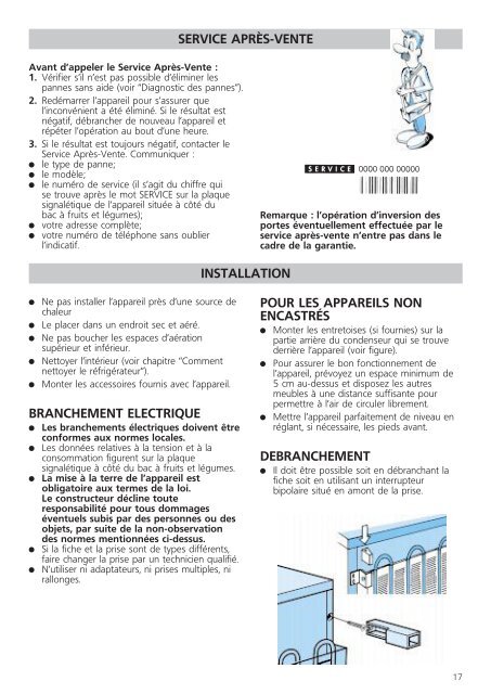 KitchenAid DPS 2500/H/4 - Fridge/freezer combination - DPS 2500/H/4 - Fridge/freezer combination FR (853962738030) Istruzioni per l'Uso