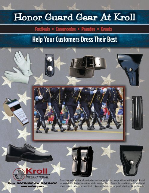 Kroll Honor Guard Gear