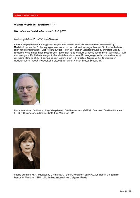 Interkulturelle Mediation - Ein abgeschlossenes ... - BM-Kongress