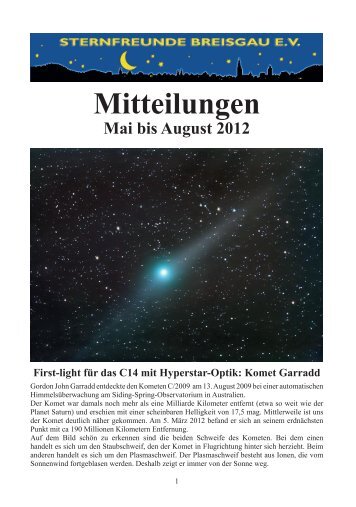 Mitteilungen Mai bis August 2012 - Sternfreunde Breisgau eV