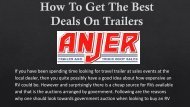 How To Get The Best Deals on Trailers
