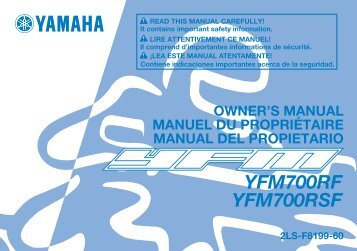 Yamaha YFM700R - 2015 - Manuale d'Istruzioni FranÃ§ais