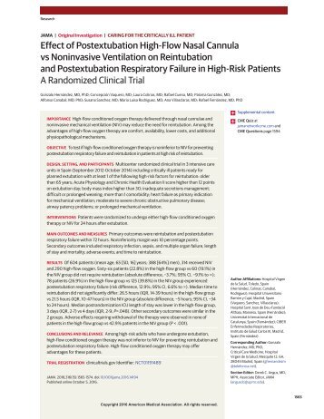 Postextubation High Flow nasal Cannula vs NIV