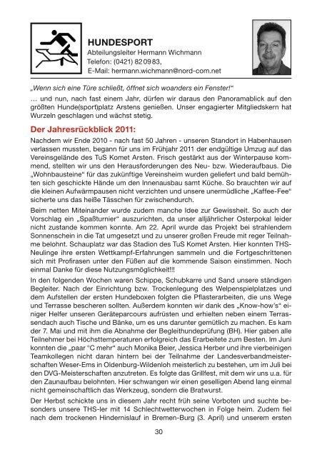 Heft Nr. 21 vom Dezember 2011 - TuS Komet Arsten