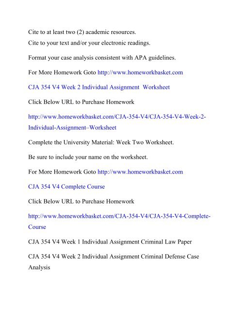 CJA 354 V4 Complete Course