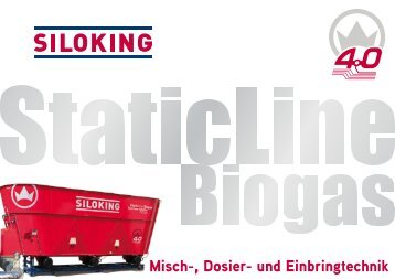 Prospekt SILOKING StaticLine Biogas Misch-, Dosier- und Einbringtechnik DE 