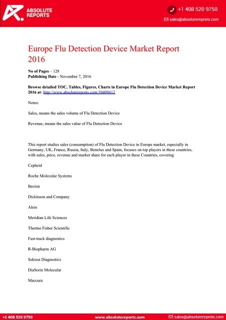 Europe Flu Detection Device Market