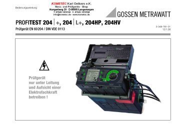 profitest 204 - KOMETEC, Online-Shop für Mess