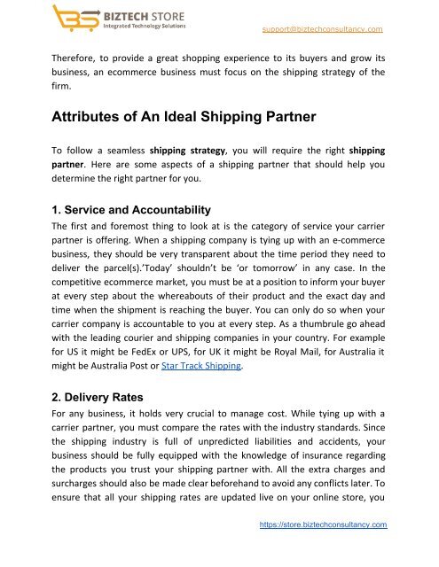 Choosing The Right Shipping Partner & Strategy for Your Online Store