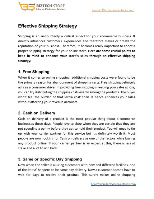 Choosing The Right Shipping Partner & Strategy for Your Online Store