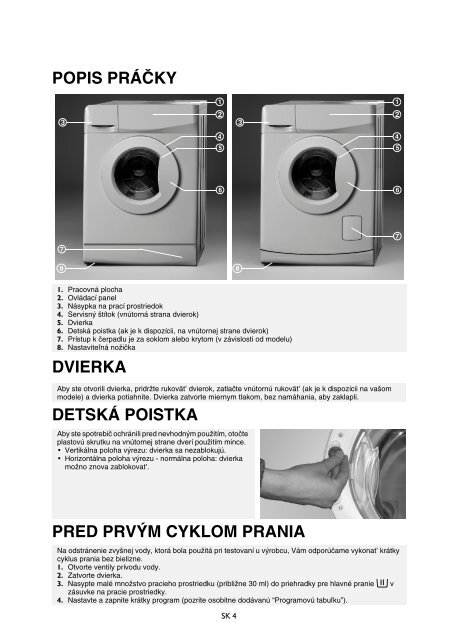 KitchenAid STEAM 1400/P WP - Washing machine - STEAM 1400/P     WP - Washing machine SK (859294449200) Istruzioni per l'Uso
