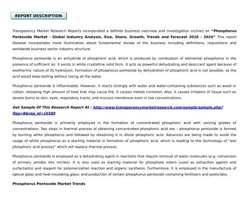 Phosphorus Pentoxide Market