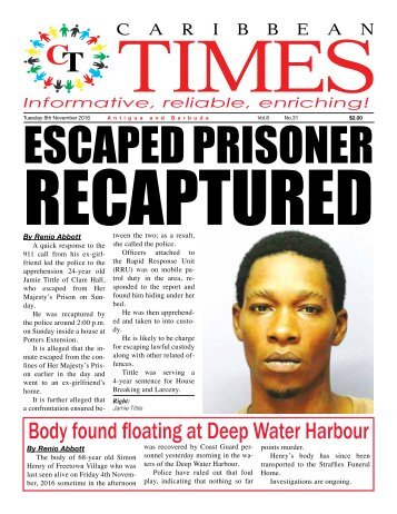 Caribbean Times 31st Issue - Tuesday 8th November 2016