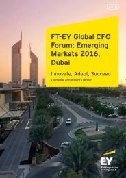 FT-EY Global CFO Forum Emerging Markets 2016 Dubai