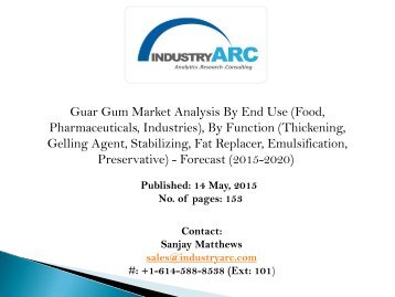 Guar Gum market